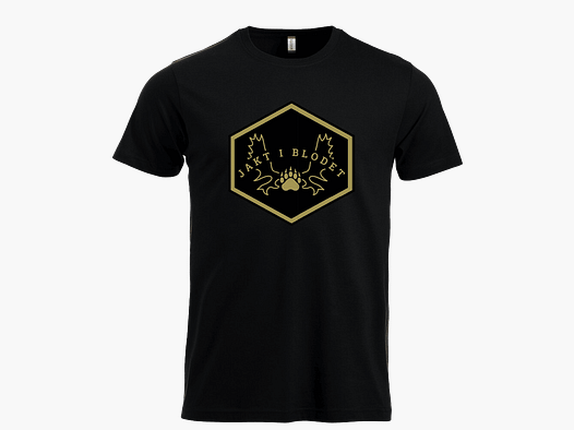 Nouveau T-Shirt Classique "Chasse dans le Sang" Homme Noir - XL