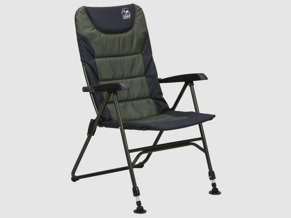 Behr Angler- und Outdoorstuhl Trendex® Comfort Telescopic plus - bis 130kg - Lehne 6fach verstellbar - Oliv
