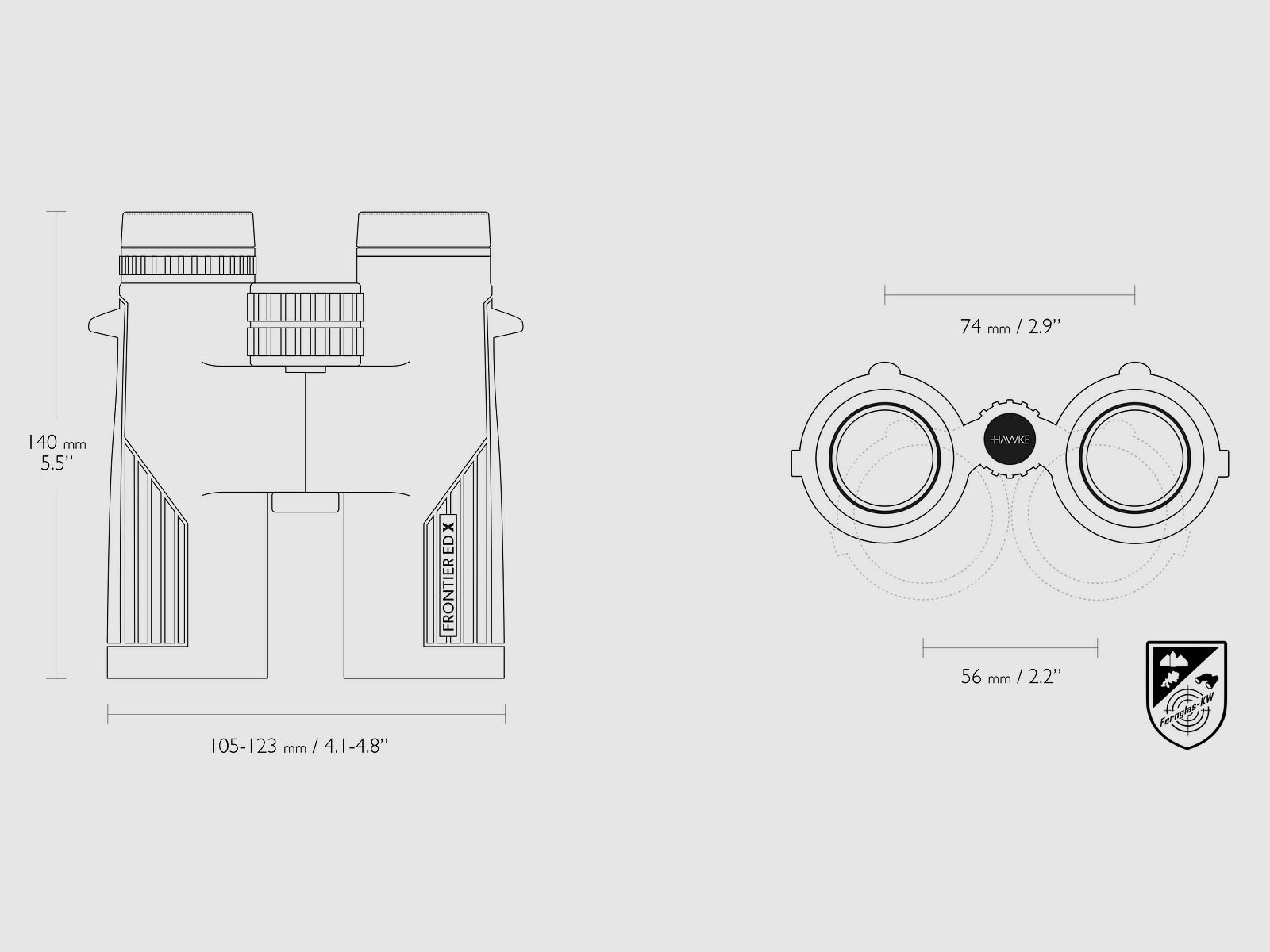HAWKE 38012 Frontier H DX 10x42 Verrekijker Groen met accessoires