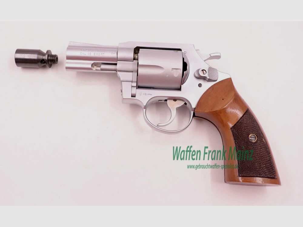 Melcher Cuno, Solingen ME 45 Officer matt verchromt .45short Knall, Bild 2 von 3