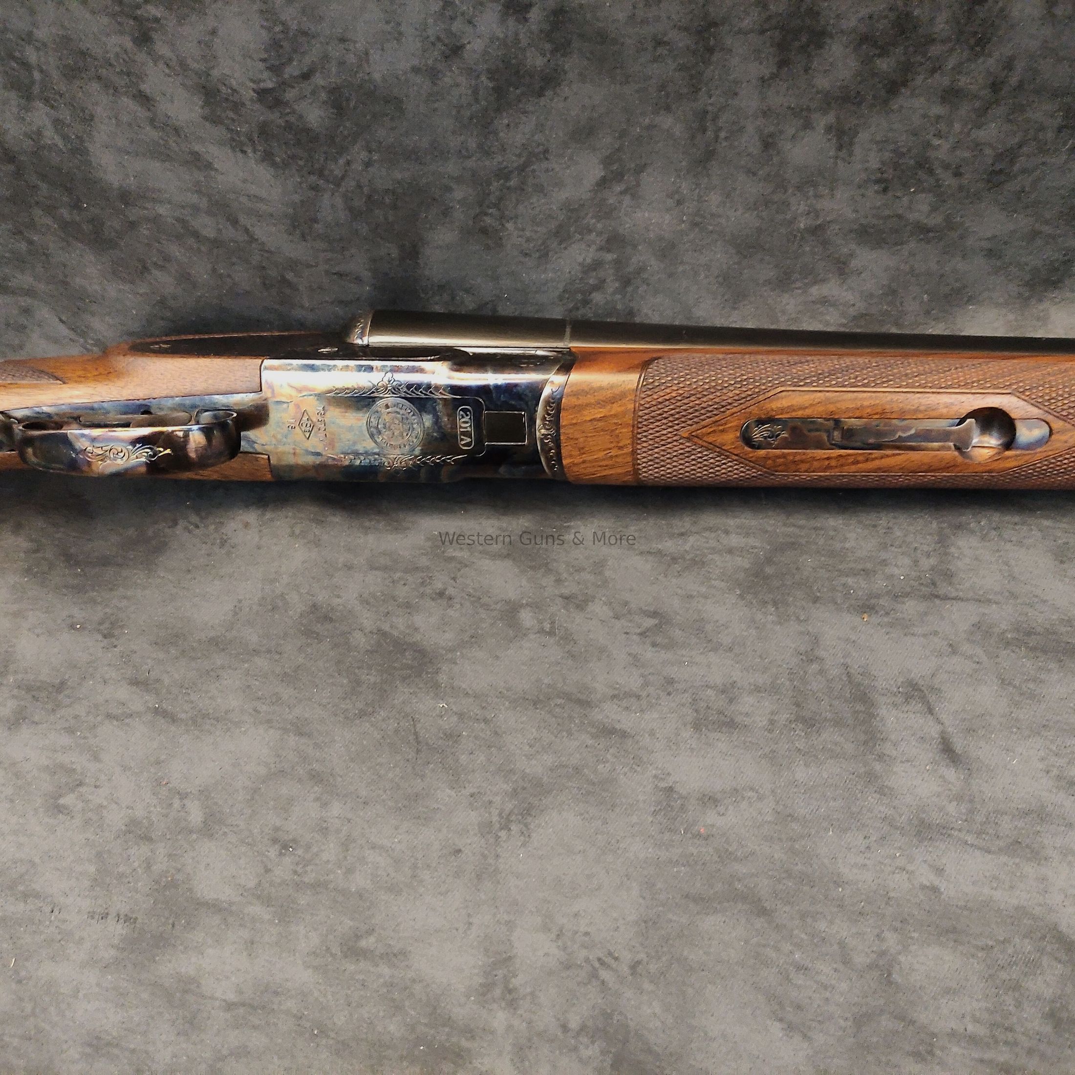 Huglu	 Huglu Kal.12/76  Mod. 201A Color Case "Coachgun" B2 Ware