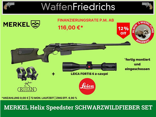 MERKEL	 HELIX SPEEDSTER Schwarzwildfieber | Jungjäger Komplettangebot - Waffen Friedrichs