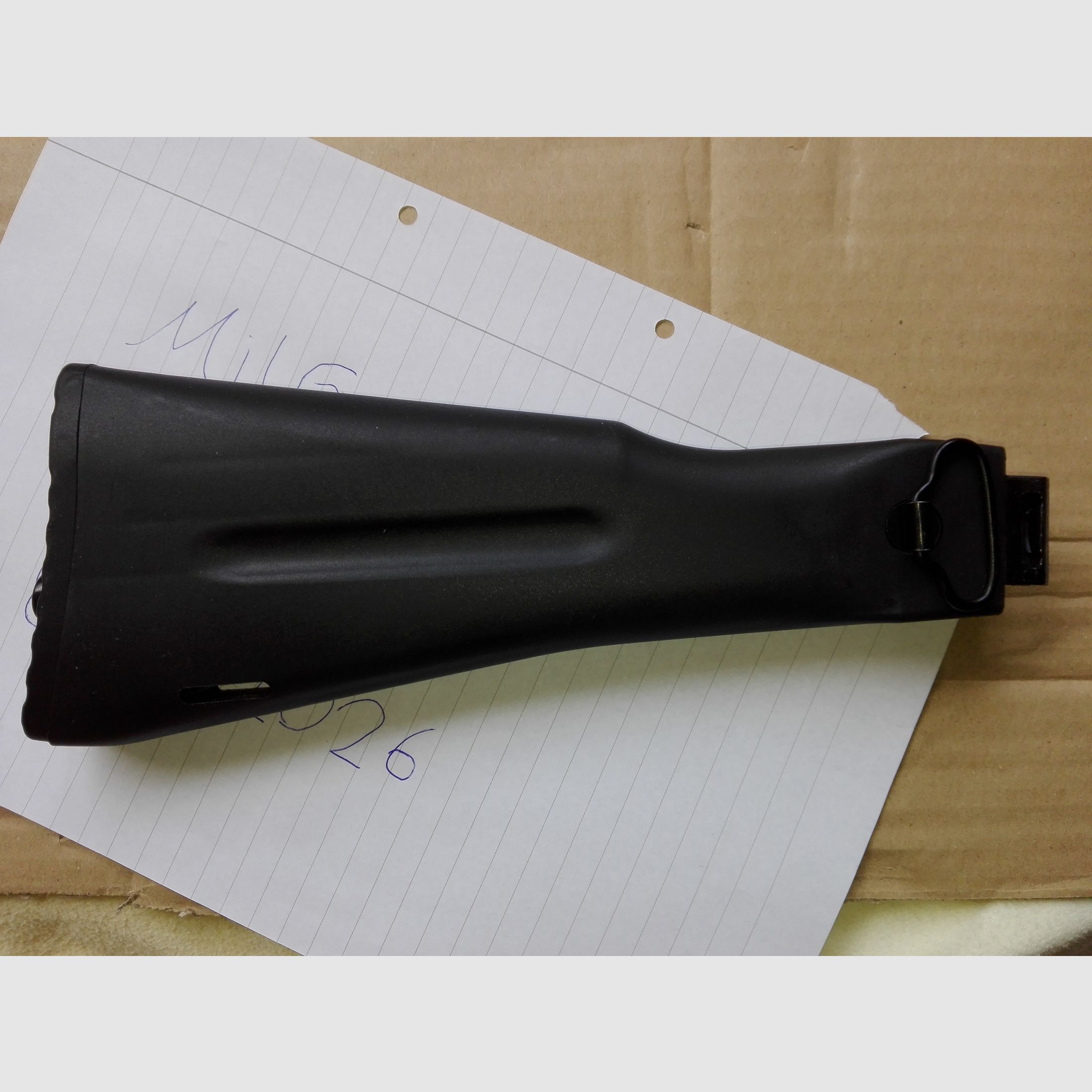 Original IZHMASH Polymer AK74M 5.5mm Pin/Pin Folding Stock, 100 Series AK folding stock (newer version with the slot for the butt pad strap)