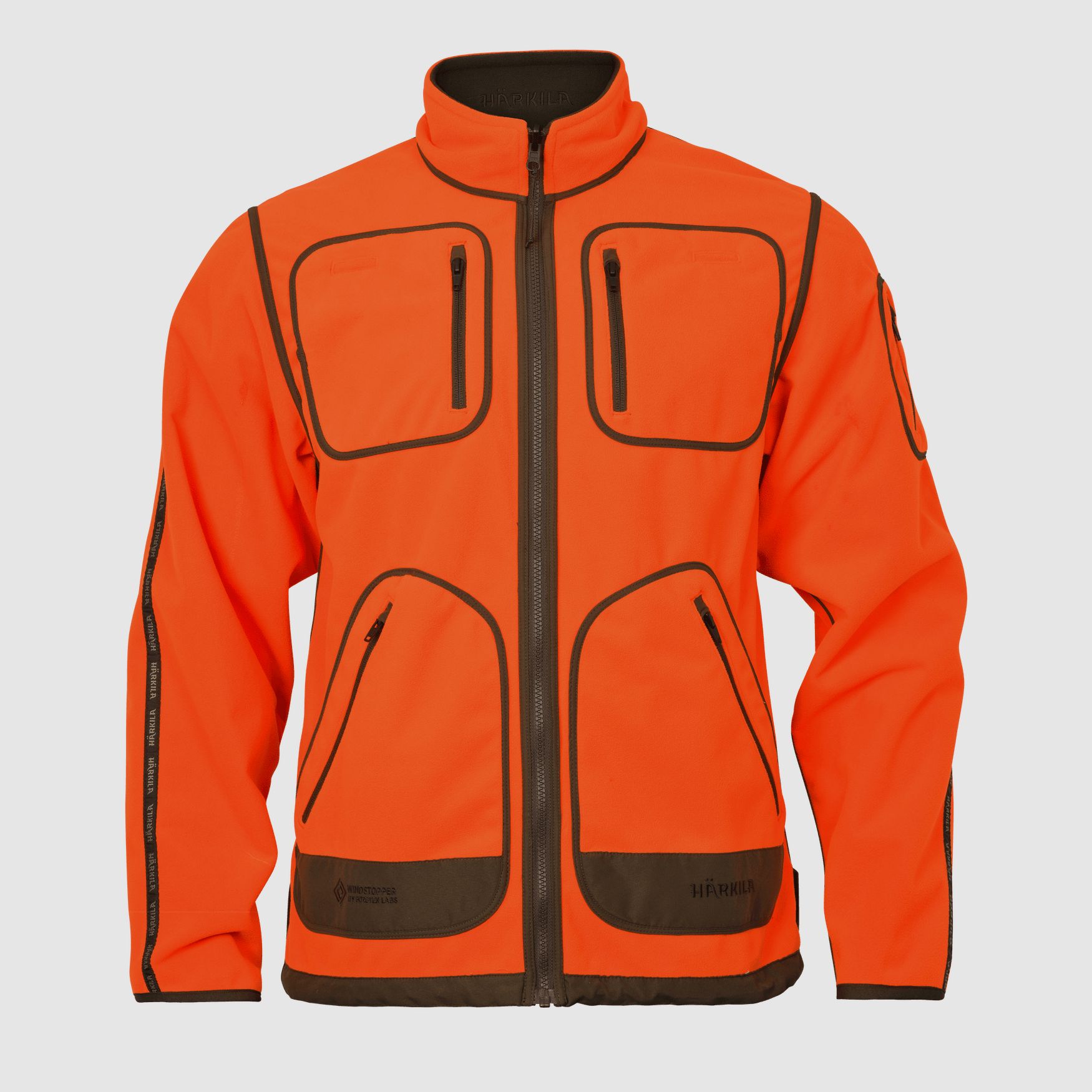 Härkila Kamko Blaze rev. Maglione in pile Uomo Arancione Blaze/Verde Salice L