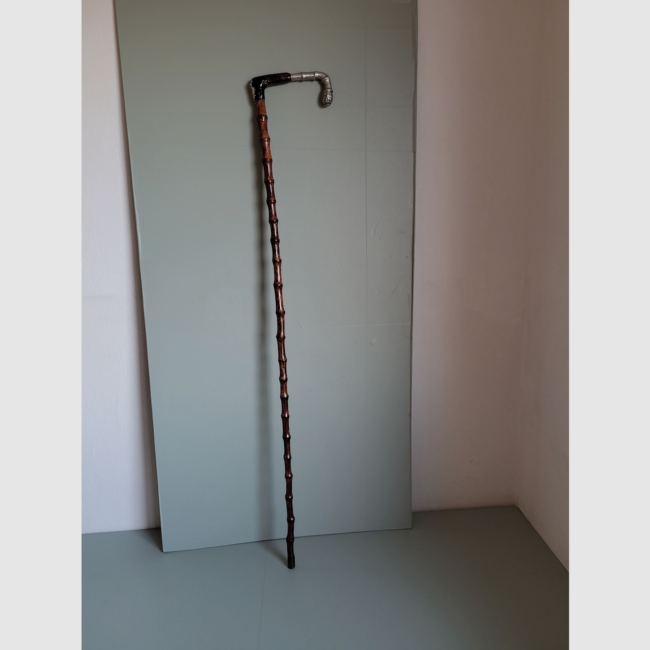 Jäger Spazierstock - 800 Silber - Horn - Wikinger - G .August Schwäbisch Gmund - 1930er Jahre