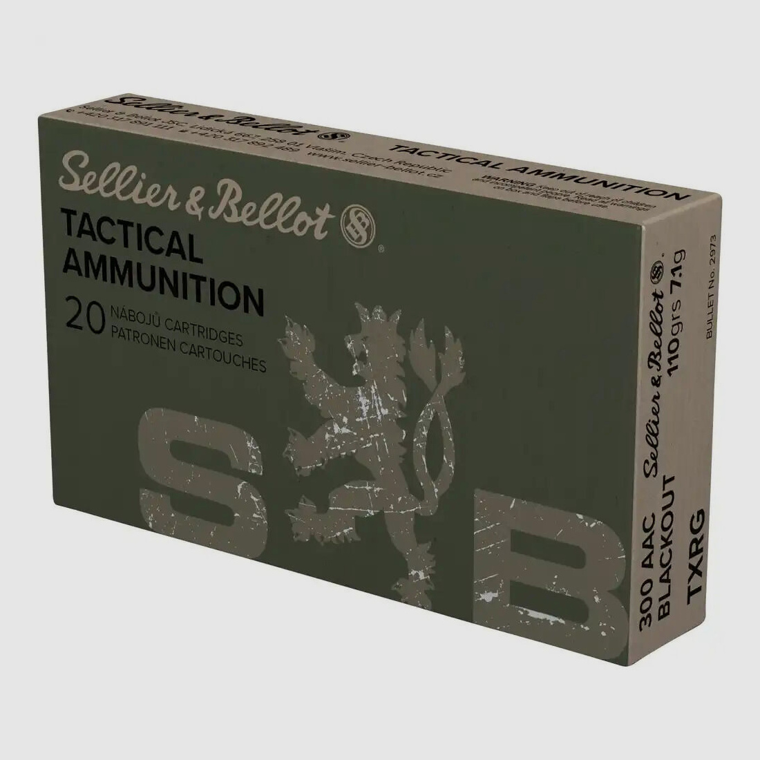 Sellier & Bellot TXRG blue 7.1g/110grs to 20 .300 Blackout