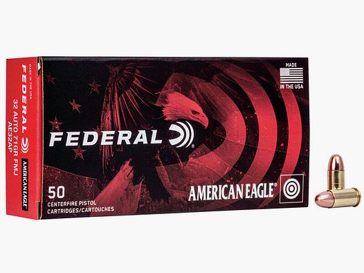 Federal American Eagle .32 ACP 71GR FMJ 50 Patronen