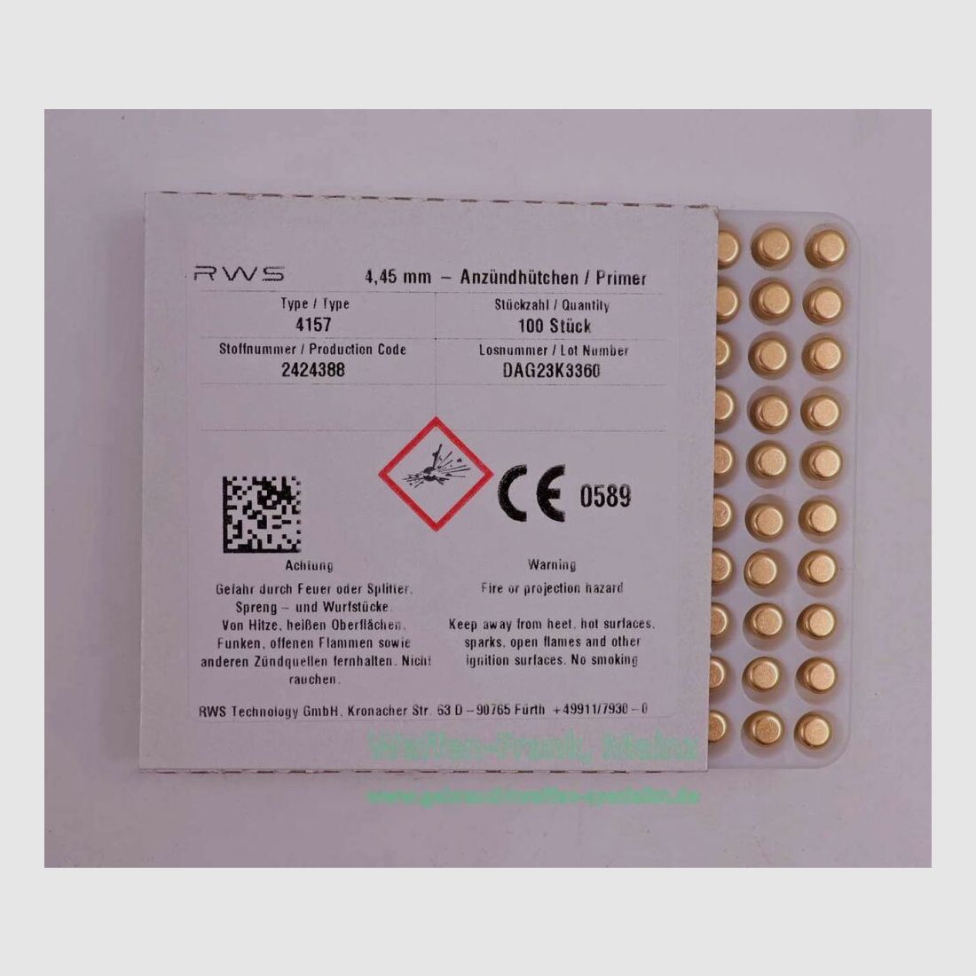 RWS (WZd.Fa.Rottweil) Rifle Pequeña #4157