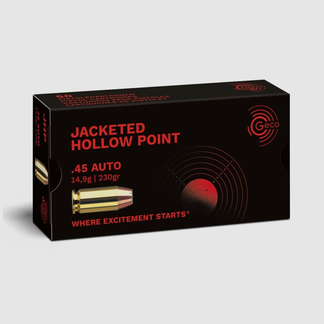 Geco .45 Auto Hohlspitz 230 gr. - 50 Stk.