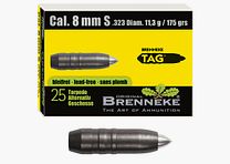 Proiettile Brenneke 8mm S (.323) TAG 11,3g / 175grs 25 pezzi