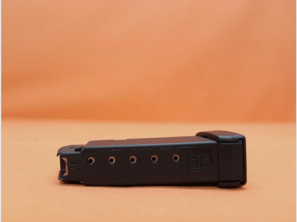 Glock Glock 36: Caricatore 6 colpi .45Auto Polimero Nero (.45ACP)