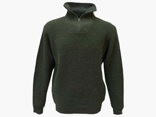 Khaki Pullover in Acrylic and Wool - Carmel