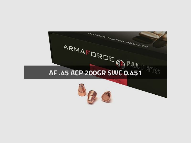 Projectiles .45-200 SWC Cuivre 250 pcs. Armaforce (.451)