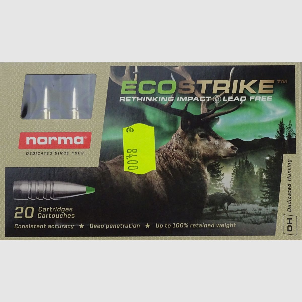 Norma .30-06 Spring. EcoStrike 150grs Loodvrij - 20 schoten