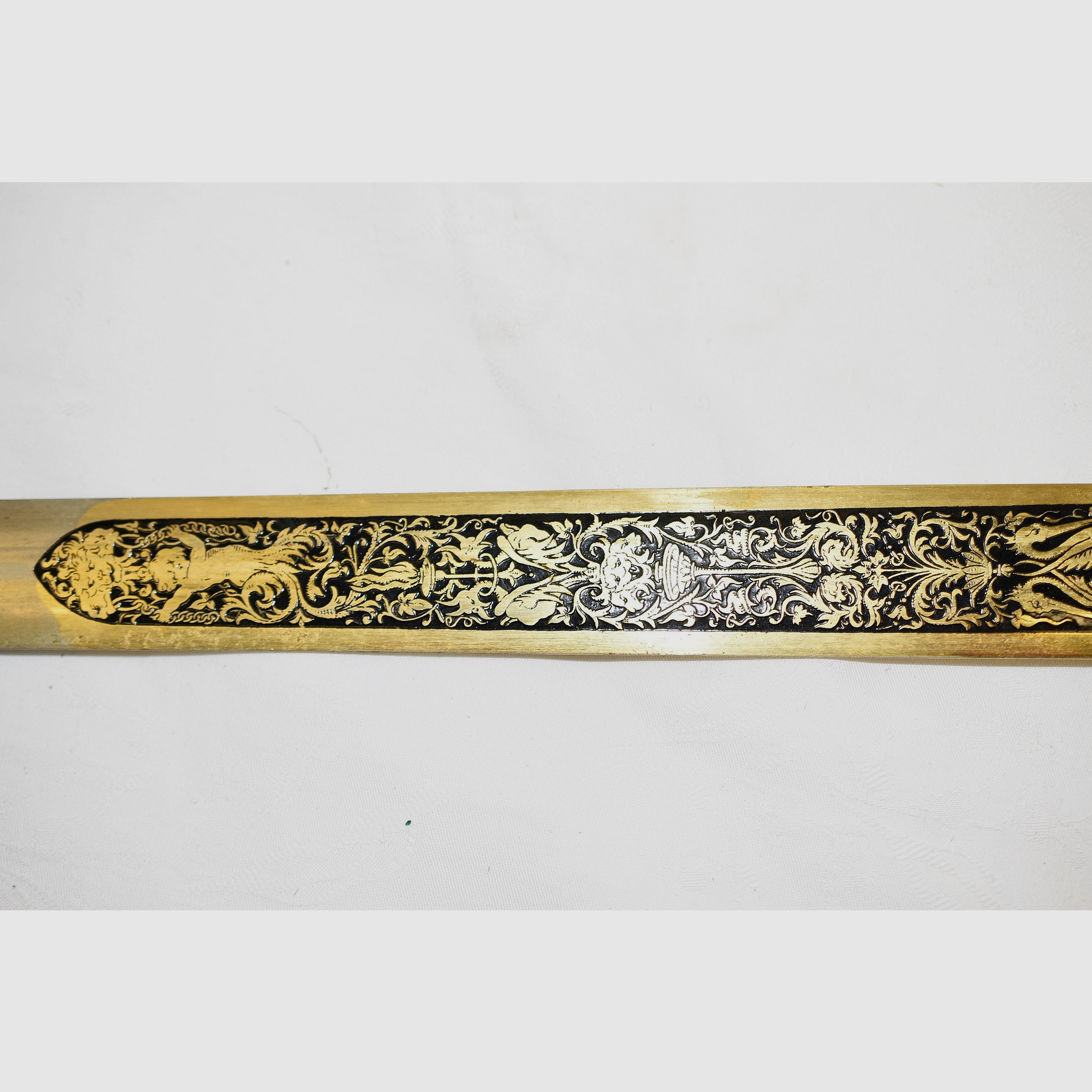 Renaissance-Schwert, Goldenes Schwert Carlos V, Kaiser Karl V, Toledo Gesamtlänge 74 cm