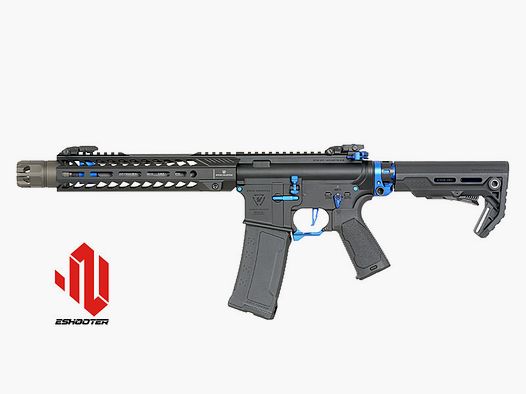 Strike Îndustries 10" Raiders SBR S-AEG mit Eshooter ETU, blaue Elemente