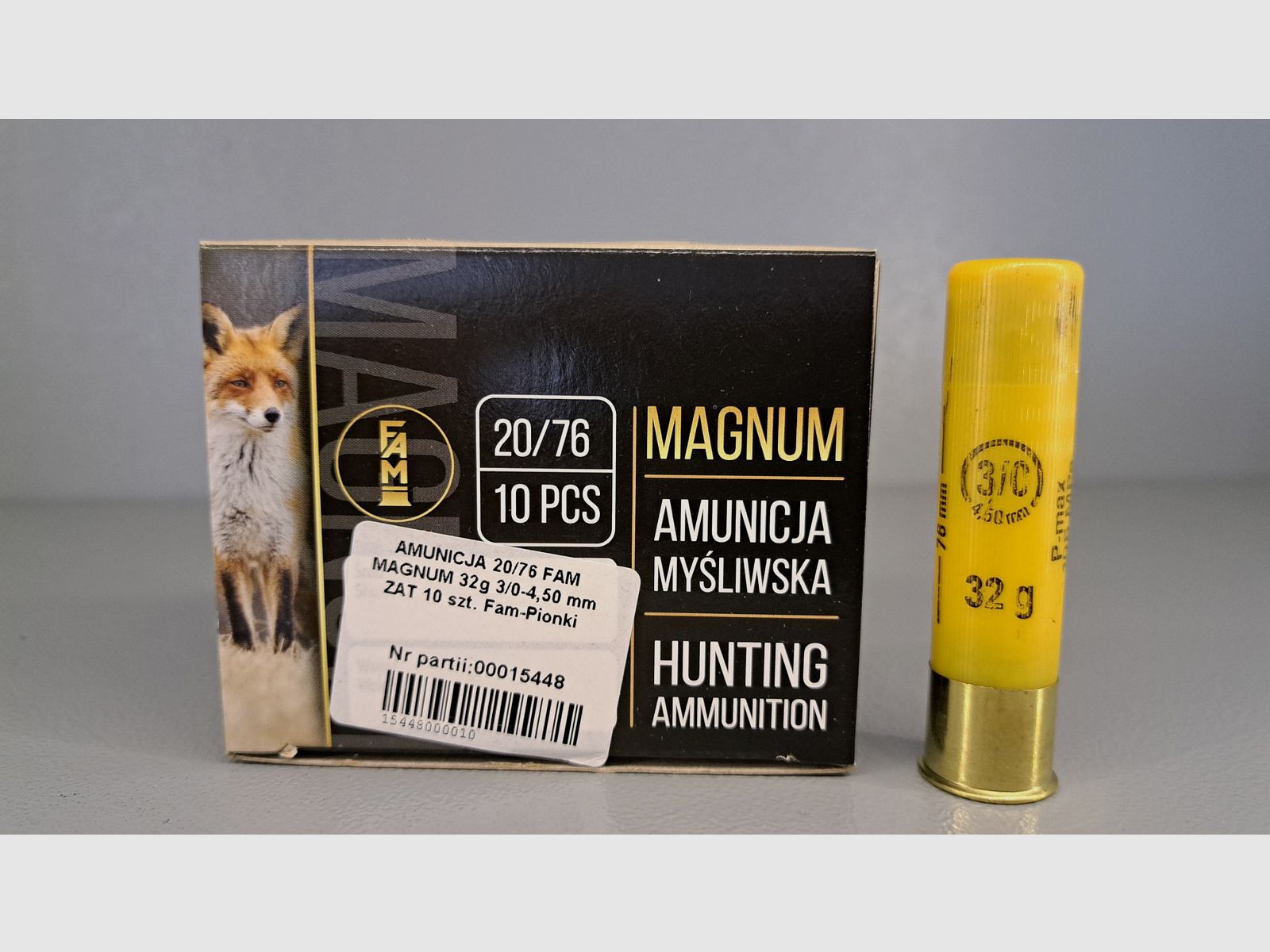 Amunicja FAM kal.20/76 śrut 3/0 mag 32g