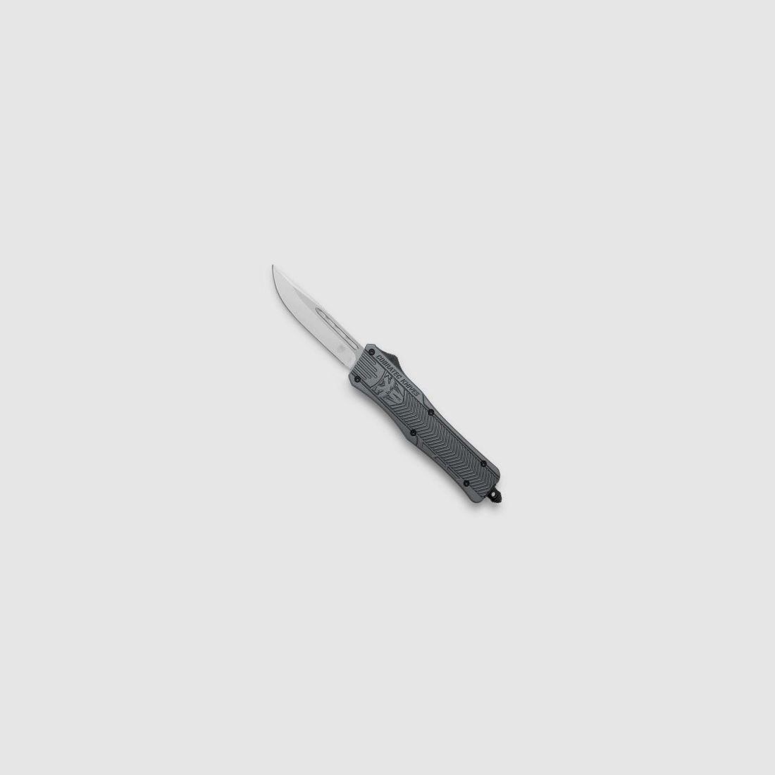 CobraTec Medium CTK-1 gris cuchillo automático OTF con hoja drop point, imagen 1 de 10