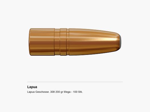 Lapua Bullets .308 200 gr Mega – 100 pcs.