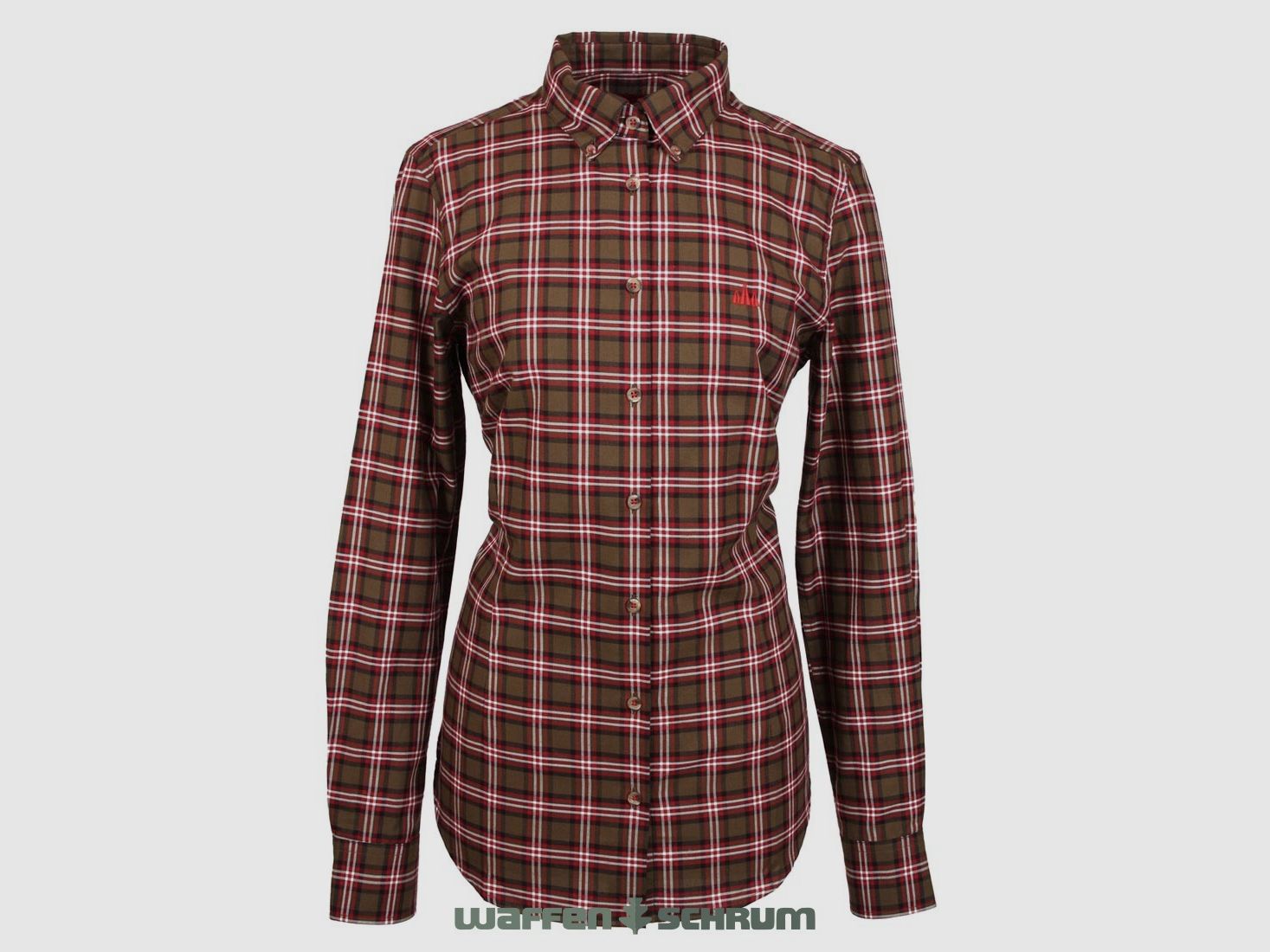 Blusa Foresta a quadri oliva