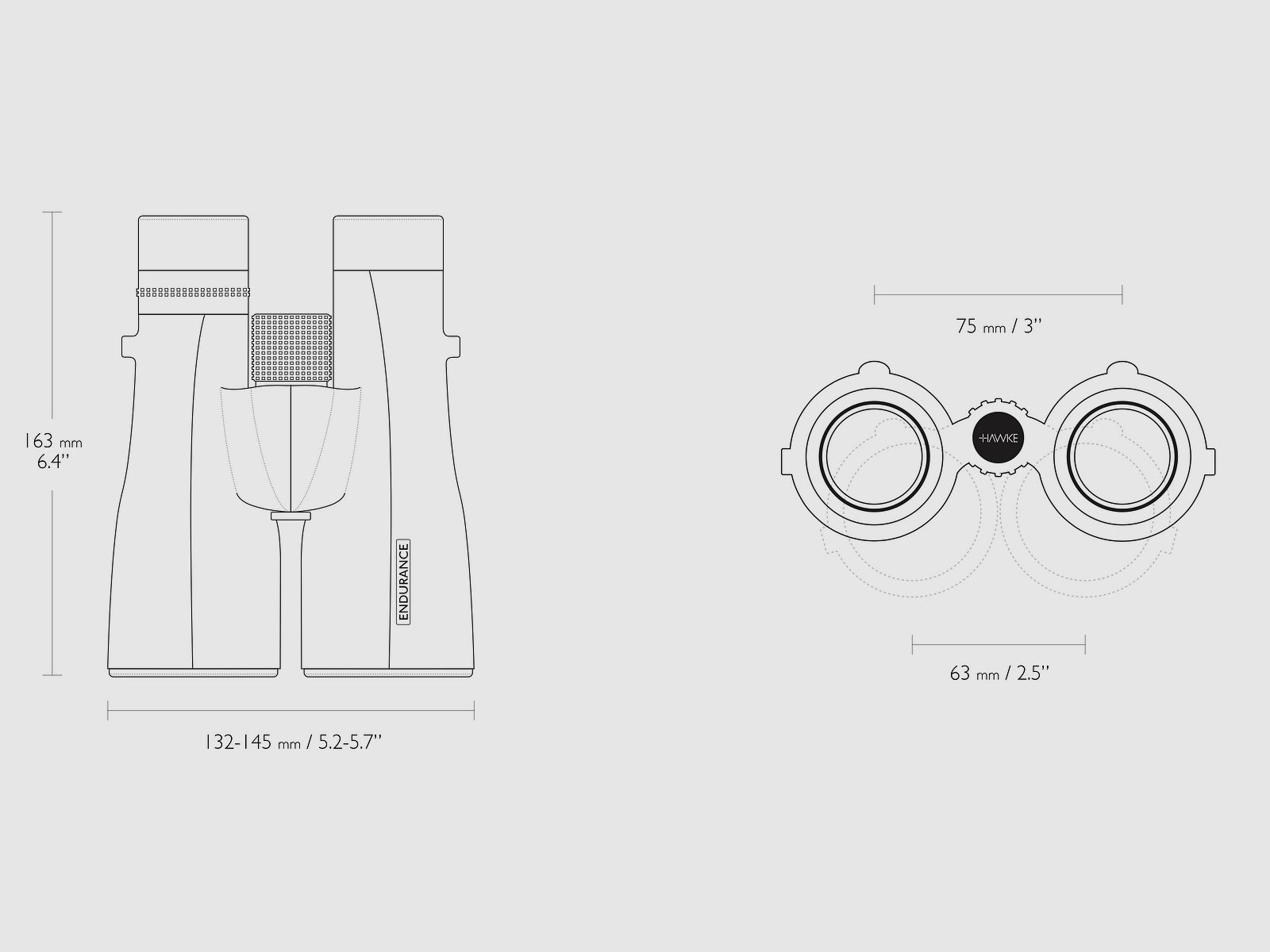 HAWKE 36220 Endurance Fernglas 8x56 mit Tasche und Trageriemen Grün