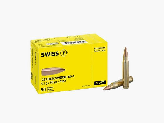 Swiss P DS-1 Büchsenpatronen .223 Rem / 4,1g / 50 Stk