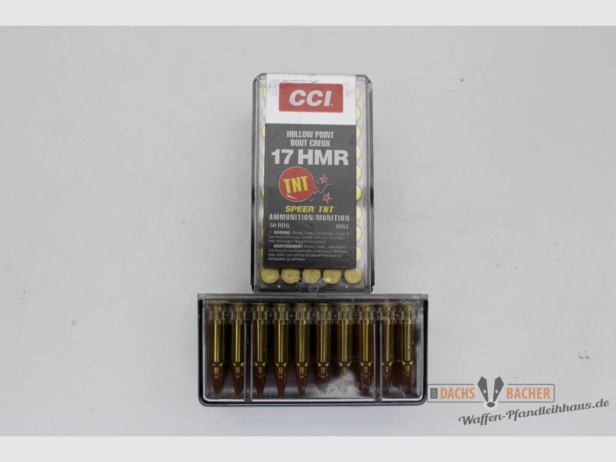 CCI .17 HMR Speer 17gr HP BC Hollow Point Bout Creux 50 Schuß