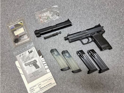 SET: Heckler&Koch USP Tactical Pistole .45 ACP mit Wechselsystem Expert 9mm Luger - H&K HK