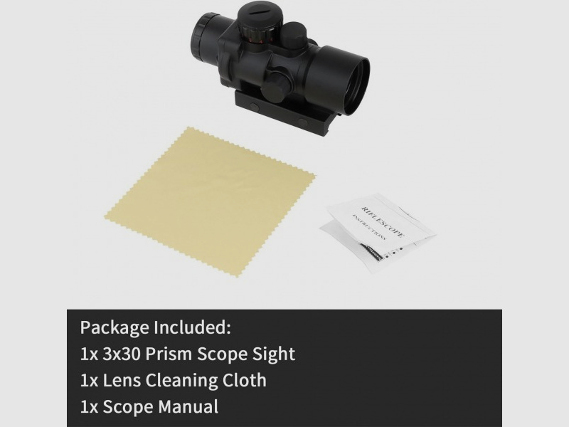 3X30mm Roodpuntvizier met 20mm rail voor jacht, buiten, doel