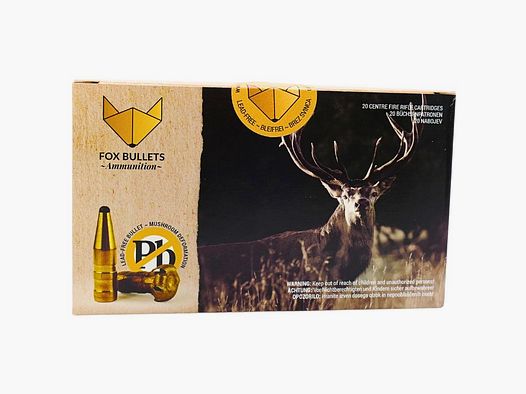 Fox-Bullets 6,5 Creedmoor 8,0g/123gr Büchsenpatronen Bleifrei