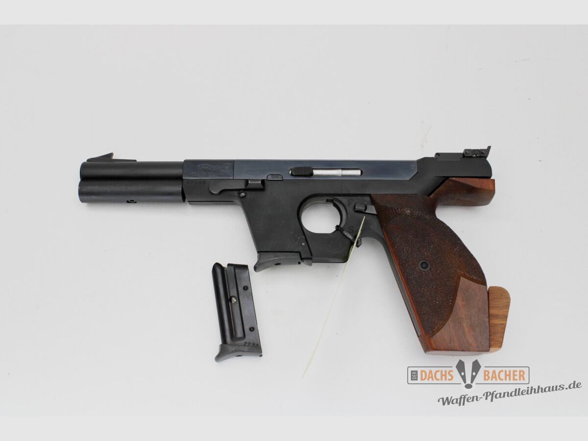 Pistole Walther OSP Kal. .22kurz Griff 80-90mm 2tes Magazin
