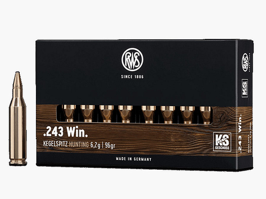 RWS .243Win Kegelspitz 6,2g - 96gr