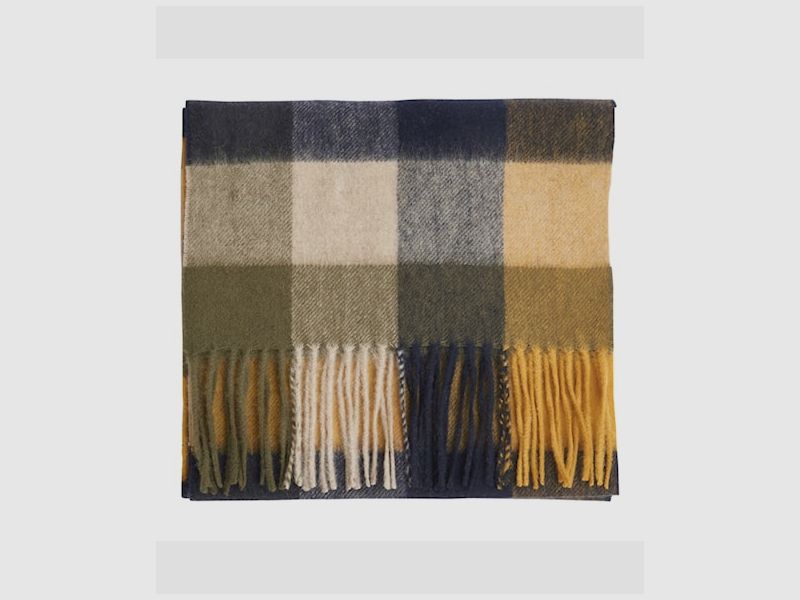 BARBOUR LARGE TATTERSALL SCARF forest mist, image 1 sur 2