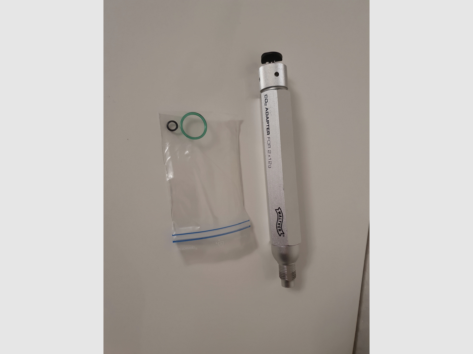 Adattatore CO² per 2x 12g di WALTHER con guarnizione di ricambio