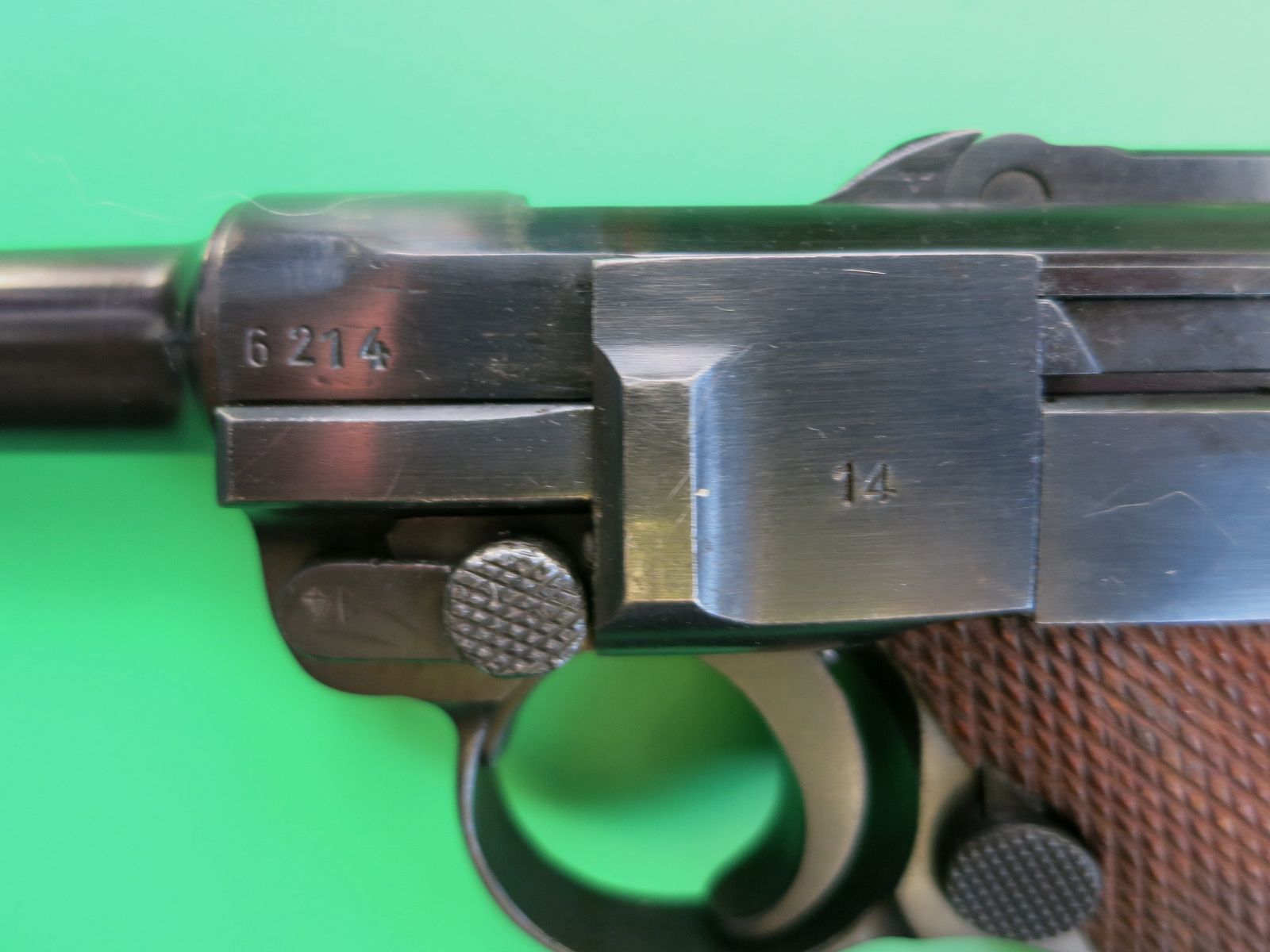 Mauser Oberndorf 42 byf 1937, Pistole 08 P08, 9 mm Luger, WaA, überarbeitet!     #78