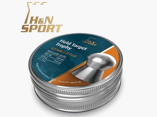 H&N Field Target Trophy diabolos kal. 4,50 mm. Blik 500 st. van 0,56 g.