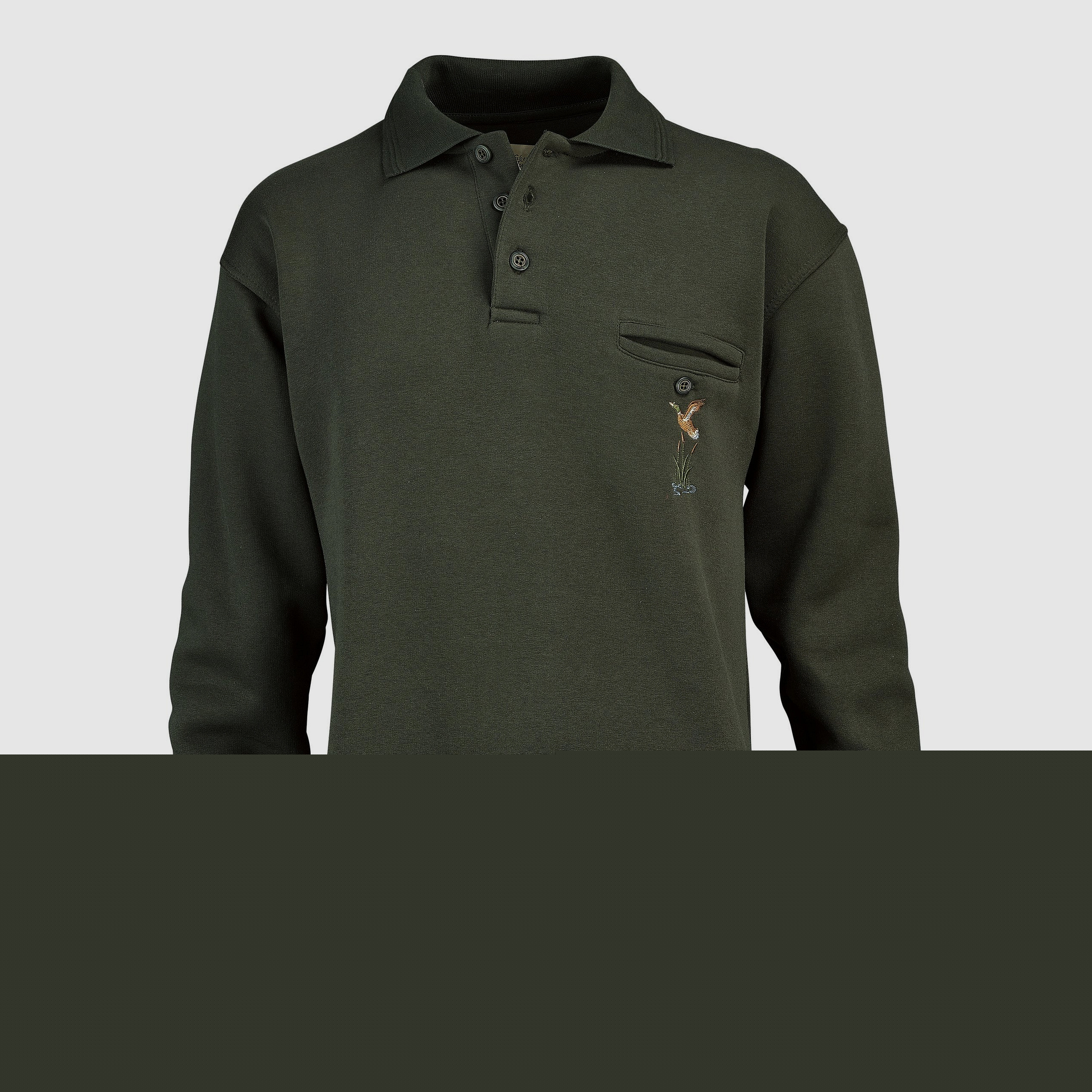 Felpa da uomo Hubertus con colletto polo