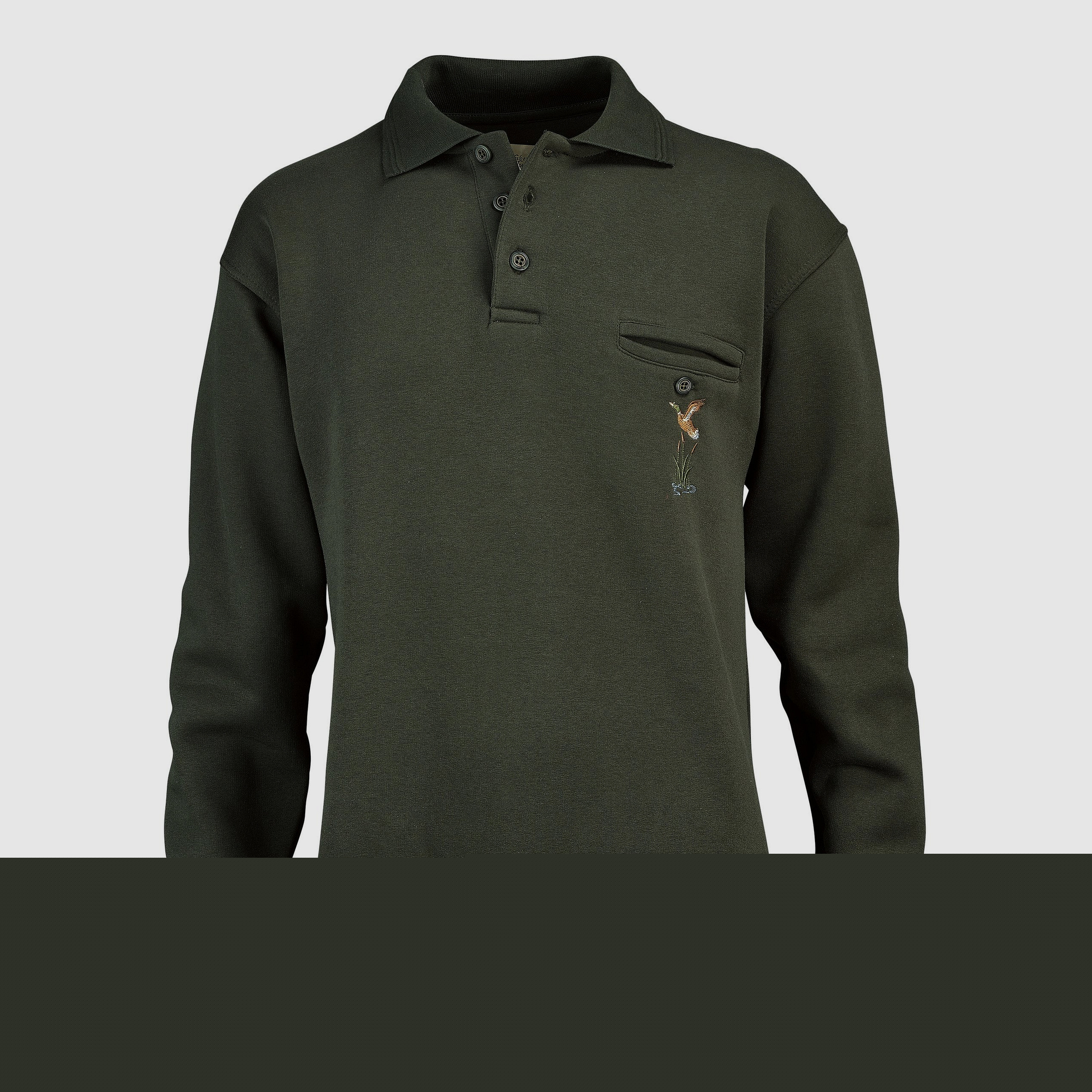 Felpa da uomo Hubertus con colletto polo