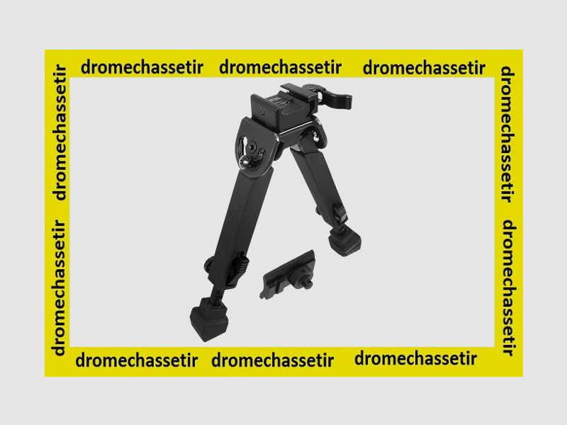 UTG Bipod Picatinny-Schiene und Grenadiere, Höhe 15,5 cm bis 21,5 cm, quadratische Füße, schwarz