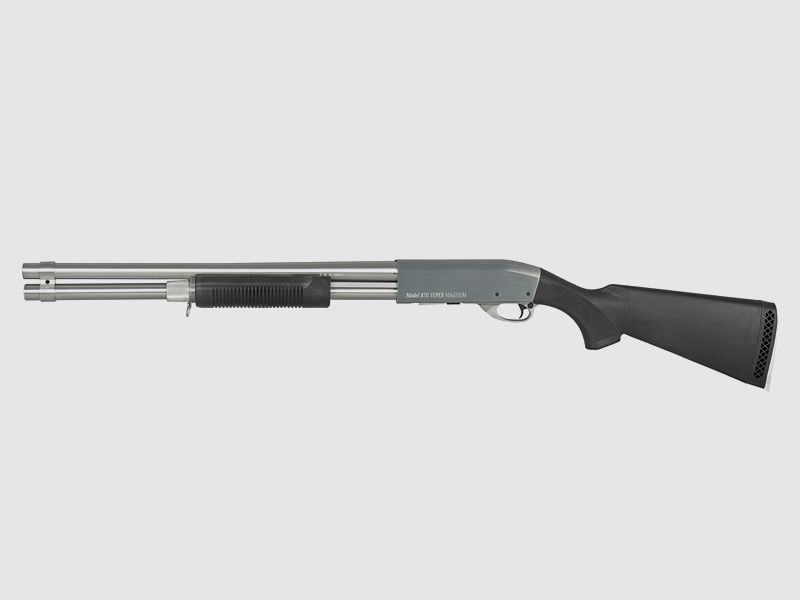 ST870 Pump Action Shotgun max. 0,5J Federdruck, Silbern, lange Version