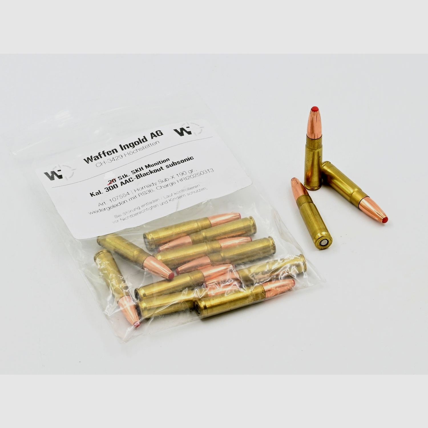 SKH, 300 Blackout Subsonic, Hornady SUB-X 190gr., 20 pcs
