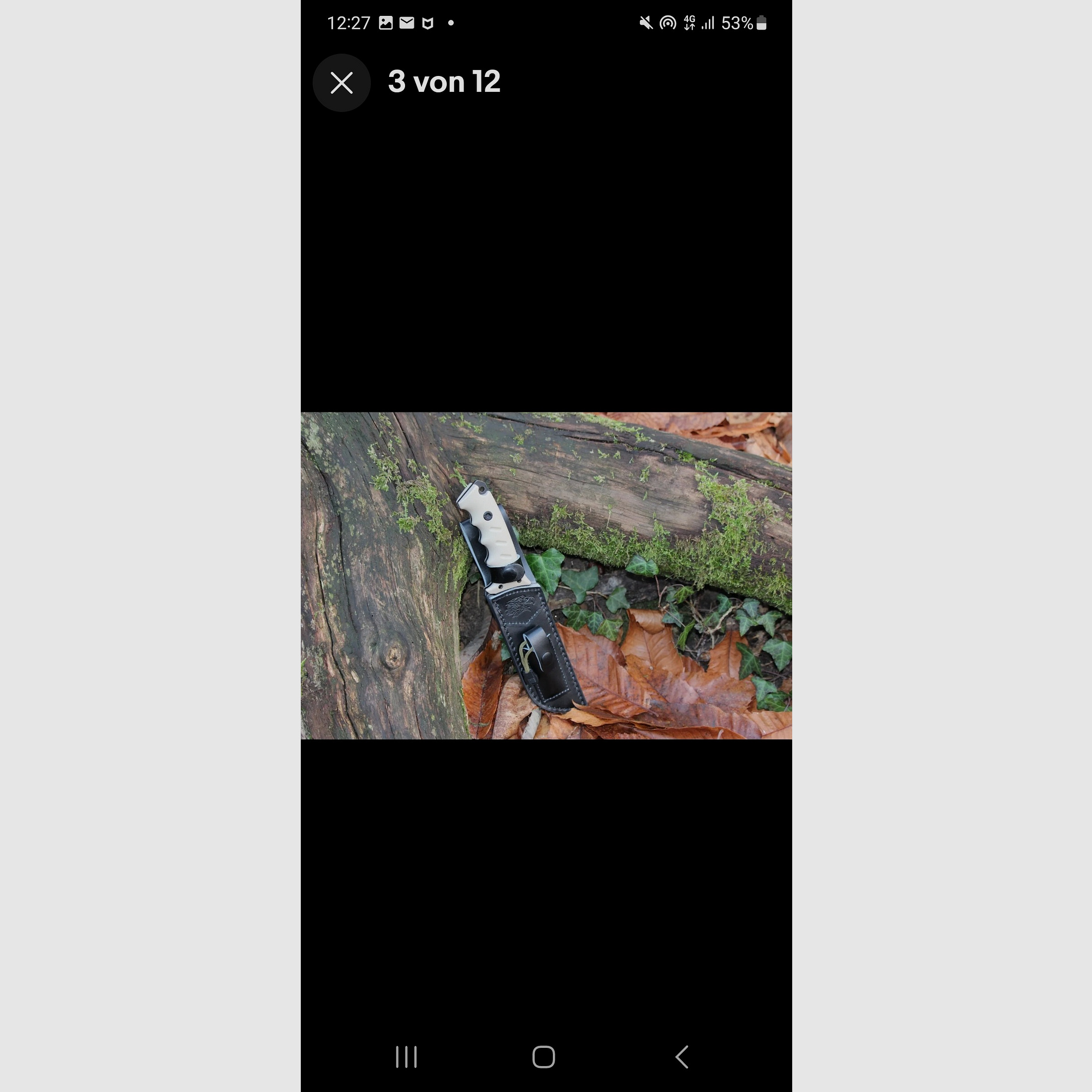 Hoogwaardig outdoor mes full tang Inclusief leren schede en vuurstaal 28cm