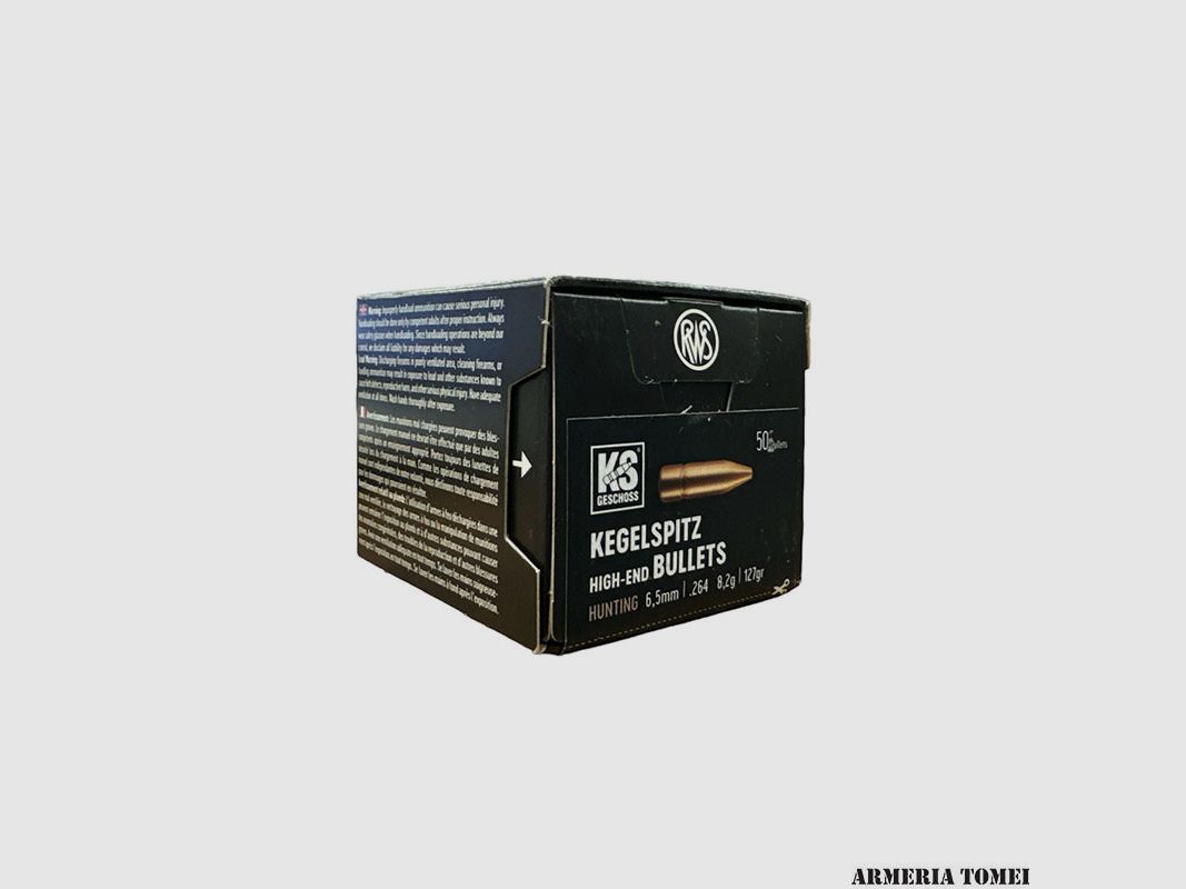 RELOADING BULLE – RWS – Spitzer Hunting 6.5mm | .264 8.2g | 127gr (50pcs)