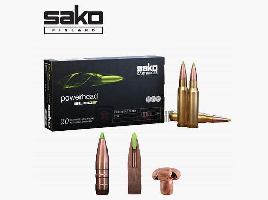 20 Patronen SAKO Powerhead Blade Kal. 8x57 Jrs 180Gr