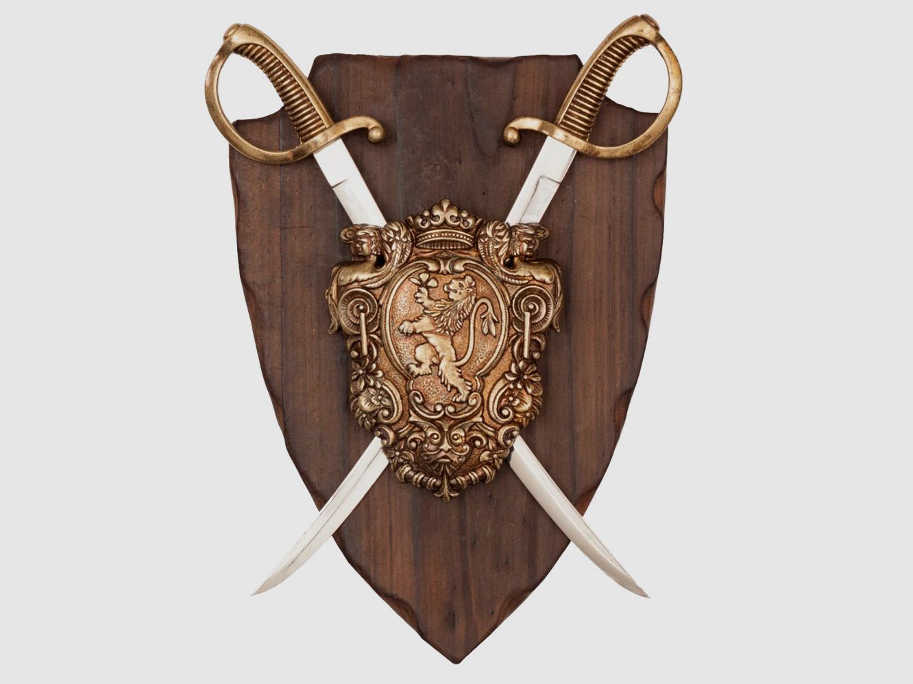 Wandschild Briquet Säbel mit gekreuzten Säbeln