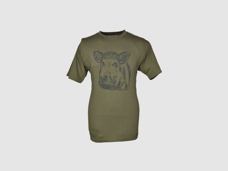 T-shirt testa di cinghiale - Materiale: 100% cotone