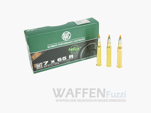 RWS Geweerpatronen Kaliber 7x65R 140grs HIT GREEN