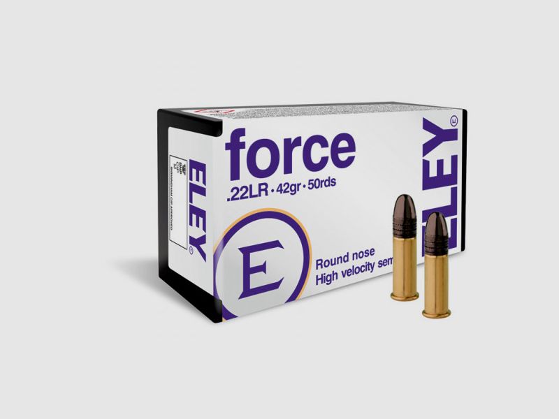 ELEY FORCE KK/HV CARTRIDGES - .22LR - 42GRS.- 50 ROUNDS