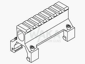 B&T mounting rail NAR mid range mount NRW for HK MP5/SP5