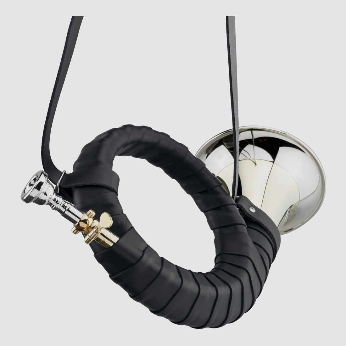 Dotzauer Fürst-Pless-Horn B mit Stimmzug Lederumwicklung, Bild 2 von 2